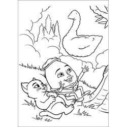 着色页: 穿靴子的猫 (动画电影) #206803 - 免费可打印着色页