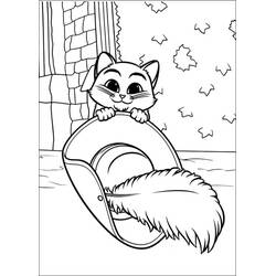 着色页: 穿靴子的猫 (动画电影) #206807 - 免费可打印着色页