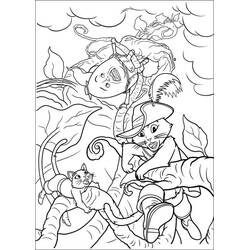 着色页: 穿靴子的猫 (动画电影) #206808 - 免费可打印着色页