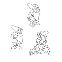 着色页: 白雪公主和七个小矮人 (动画电影) #133843 - 免费可打印着色页