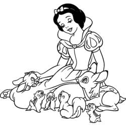 着色页: 白雪公主和七个小矮人 (动画电影) #133844 - 免费可打印着色页
