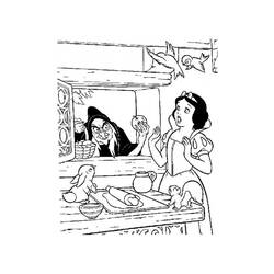 着色页: 白雪公主和七个小矮人 (动画电影) #133850 - 免费可打印着色页