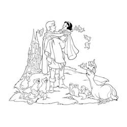 着色页: 白雪公主和七个小矮人 (动画电影) #133854 - 免费可打印着色页