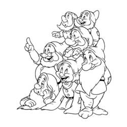着色页: 白雪公主和七个小矮人 (动画电影) #133856 - 免费可打印着色页