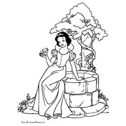 着色页: 白雪公主和七个小矮人 (动画电影) #133858 - 免费可打印着色页