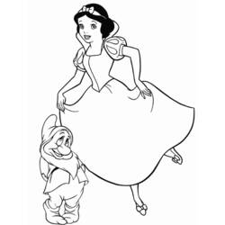 着色页: 白雪公主和七个小矮人 (动画电影) #133863 - 免费可打印着色页