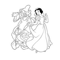 着色页: 白雪公主和七个小矮人 (动画电影) #133871 - 免费可打印着色页