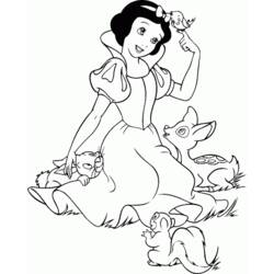 着色页: 白雪公主和七个小矮人 (动画电影) #133872 - 免费可打印着色页