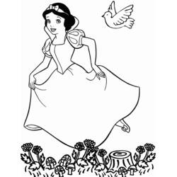 着色页: 白雪公主和七个小矮人 (动画电影) #133874 - 免费可打印着色页
