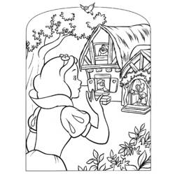 着色页: 白雪公主和七个小矮人 (动画电影) #133894 - 免费可打印着色页