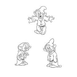着色页: 白雪公主和七个小矮人 (动画电影) #133901 - 免费可打印着色页