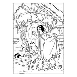 着色页: 白雪公主和七个小矮人 (动画电影) #133909 - 免费可打印着色页