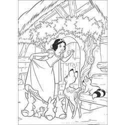 着色页: 白雪公主和七个小矮人 (动画电影) #133919 - 免费可打印着色页