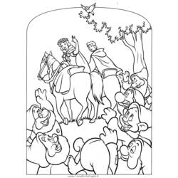 着色页: 白雪公主和七个小矮人 (动画电影) #133920 - 免费可打印着色页