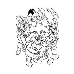 着色页: 白雪公主和七个小矮人 (动画电影) #133924 - 免费可打印着色页