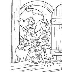 着色页: 白雪公主和七个小矮人 (动画电影) #133925 - 免费可打印着色页