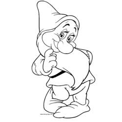 着色页: 白雪公主和七个小矮人 (动画电影) #133926 - 免费可打印着色页
