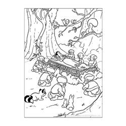 着色页: 白雪公主和七个小矮人 (动画电影) #133927 - 免费可打印着色页