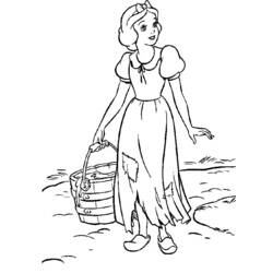 着色页: 白雪公主和七个小矮人 (动画电影) #133928 - 免费可打印着色页