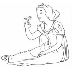 着色页: 白雪公主和七个小矮人 (动画电影) #133935 - 免费可打印着色页