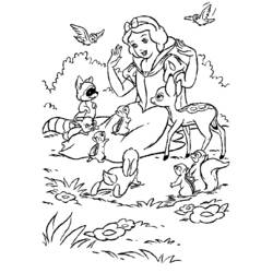 着色页: 白雪公主和七个小矮人 (动画电影) #133940 - 免费可打印着色页