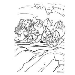 着色页: 白雪公主和七个小矮人 (动画电影) #133941 - 免费可打印着色页