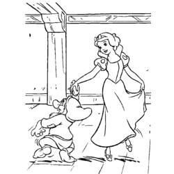 着色页: 白雪公主和七个小矮人 (动画电影) #133966 - 免费可打印着色页