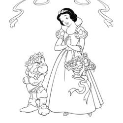 着色页: 白雪公主和七个小矮人 (动画电影) #133978 - 免费可打印着色页