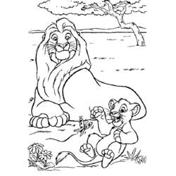 着色页: 狮子王 (动画电影) #73613 - 免费可打印着色页