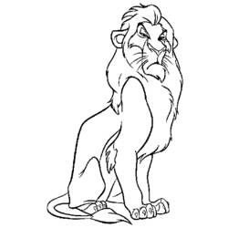 着色页: 狮子王 (动画电影) #73630 - 免费可打印着色页