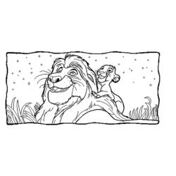 着色页: 狮子王 (动画电影) #73858 - 免费可打印着色页