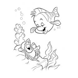 着色页: 小美人鱼 (动画电影) #127279 - 免费可打印着色页