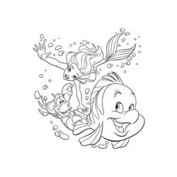 着色页: 小美人鱼 (动画电影) #127392 - 免费可打印着色页