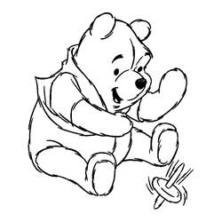 着色页: 维尼熊 (动画电影) #28609 - 免费可打印着色页
