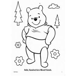 着色页: 维尼熊 (动画电影) #28620 - 免费可打印着色页