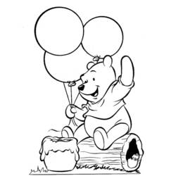 着色页: 维尼熊 (动画电影) #28668 - 免费可打印着色页