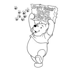 着色页: 维尼熊 (动画电影) #28780 - 免费可打印着色页