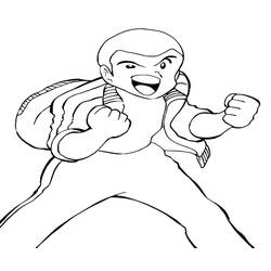 着色页: 足球小将 (动漫) #188920 - 免费可打印着色页
