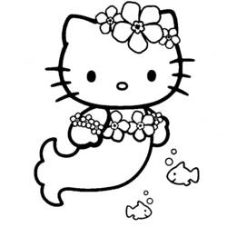 着色页: 凯蒂猫 - 免费可打印着色页