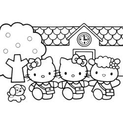 着色页: 凯蒂猫 (动漫) #36762 - 免费可打印着色页
