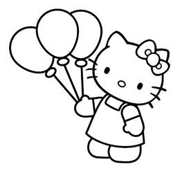 着色页: 凯蒂猫 (动漫) #37086 - 免费可打印着色页