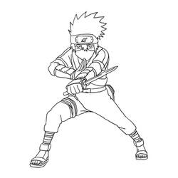 着色页: 卡卡西 (动漫) #172227 - 免费可打印着色页