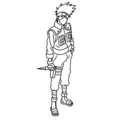 着色页: 卡卡西 (动漫) #172234 - 免费可打印着色页