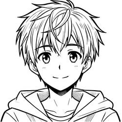 着色页: 漫画男孩 - 免费可打印着色页