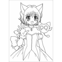 着色页: 东京猫猫 (动漫) #46258 - 免费可打印着色页