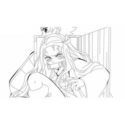 着色页: 祢豆子 (动漫) #182846 - 免费可打印着色页