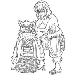 着色页: 祢豆子 (动漫) #182849 - 免费可打印着色页
