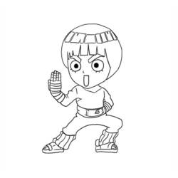 着色页: 洛克·李 - 免费可打印着色页