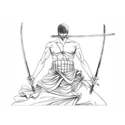 着色页: 罗罗诺亚·索隆 (动漫) #172497 - 免费可打印着色页