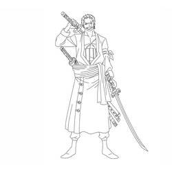 着色页: 罗罗诺亚·索隆 (动漫) #172500 - 免费可打印着色页